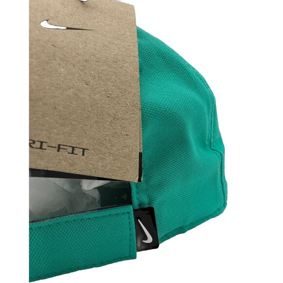Nike‎ Hat Unisex Adjustable Dri FIT Club Cap Structured Swoosh Jade Green White - Picture 7 of 11